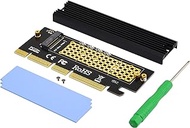 A ADWITS PCI Express 3.0 4X 8X 16x to M.2 NVMe and AHCI SSD Adapter Card with Heat Sink, Bracket-Free and Compatible with Samsung 960 970 EVO PRO WD Black and More