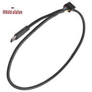1Pcs USB 9Pin to USB Type C Cable for Computer Motherboard to USBC Secondary Screen PC LCD Screen 9P