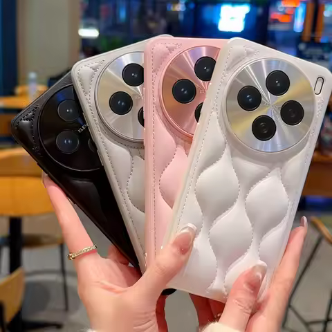 Small Fragrance Leather Grain Lens Full coverage Protection Case For VIVO X200 Pro 200 pro mini X100