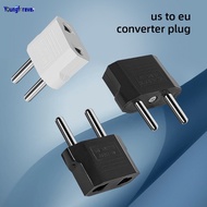 US To EU 6A Lightweight Simple Charging Plug Adapter Portable Compact Premium 4/4.8mm Pin ABS Plasti