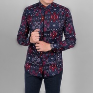 KEMEJA Dgm Fashion batik Men batik Men Long Sleeve batik Shirt Men batik Shirt Men 002 B