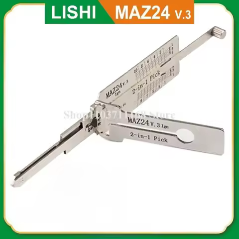 1PCS Lishi Maz24 V. 3 Ign MAZ24 V.2 Dr Bt 2-in-1 Auto Door Lock Pick & Decoder Locksmith Tool Lockpi