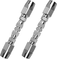 2 Pcs Hydraulic Hose Repair Kit, 3/8" Reusable Swivel JIC 37° Fittings, Detachable R2/2SN/2SC Hose C