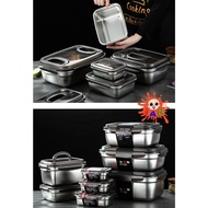 304 Stainless Steel Large Storage Box Food Container (350ml-12000ml)