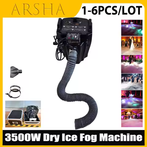 No Tax 1-6Pcs Low Lying Smoke Machine Nimbus 3500W Dry Ice Fog Machine For Wedding Stage Party With 