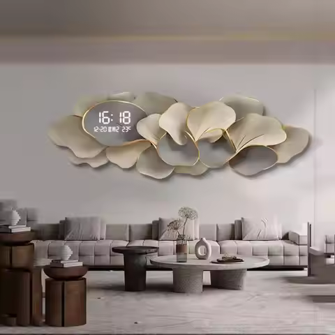 Electronic clock wall hanging wall decoration painting, new LED lighting table lamp wall decoration 