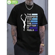 Men's Freediving Trend Fashion Popular Style T-Shirt Heavy Breathable Crew Neck Short Sleeve Featuri