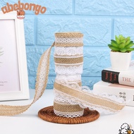 ABEBONGONY 2M Burlap Ribbon  Party Supplies DIY Crafts Natural Hessian