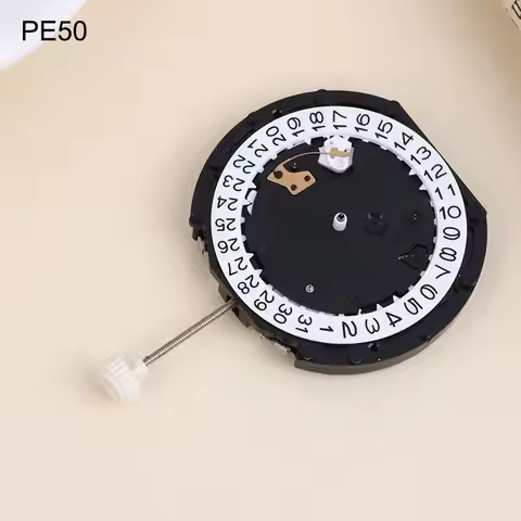 PE50 Quartz Watch Movement with 6 Pin Structure Single Calendar for 2 6 10 Seconds DIY Replacement W