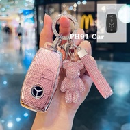 (3 Buttons)Smartkey Key Cover for Mercedes Benz C Class C180 C200 C250 C300 E180 E200 E300 Glc200 Gl