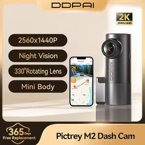 Pictrey M2 Dash Cam 2K Night Vision Support 24H Parking Monitor Smart Voice WIFI & App Control Car C