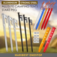 Campingmoon Aluminium Alloy Tent Peg Nail Pancang Khemah Camping Peg Stake Tent Nail Sand Peg Flyshe
