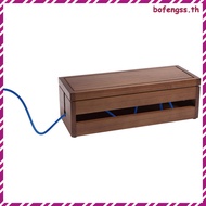 1Pc Hub Storage Case Coffee Wood Cable Organizer  bofengss