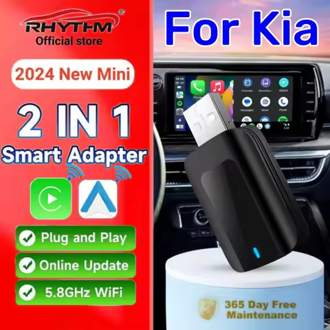 Wireless Adapter CarPlay Android Auto 2in1 Smart Dongle Play&Plug For Kia Soul Optima Soul EV Forte 