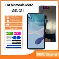 smhdmy Display For Motorola Moto G53 G34 LCD Touch Screen Replacement