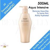 Shiseido Professional Sublimic Aqua Intensive Shampoo Damaged Hair 500ml - Makes Hair Soft and Moisturized • Removes