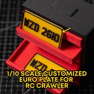 1/10 Scale Customized Euro Number Plate