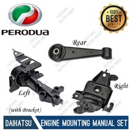 ENGINE MOUNTING MANUAL SET (WITH BRACKET) FOR PERODUA AXIA 1.0L 2017-2022 / BEZZA 1.0L [FUTURE]