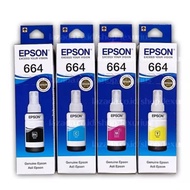 (มีกล่องอยู่box)Epson 664 หมึกแท้สี่สี L303/L313/L360/L380/L383/L1300/L565 หมึกเครื่องพิมพ์ 70ml