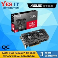 ASUS Dual Radeon RX7600 OC Edition 8GB / RX7800 XT OC Edition 16GB GDDR6GDDR6 Graphics Card