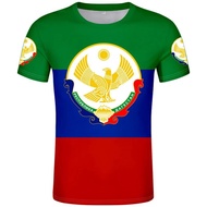 Baju Dagestan Percuma Nombor Nama Dibuat Tersuai Makhachkala T-shirt Cetak Bendera Diy Rusia Rusia R