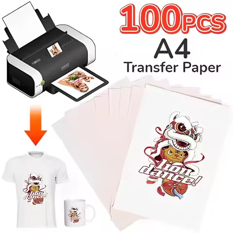 100-10Pcs A4 Sublimation Heat Transfer Papers DIY Printing for Clothes T-shirt Cup Mug Pillow A4 The