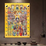 全堂佛全佛图众佛图供奉佛祖同堂佛光普照佛堂挂画百佛图画像挂画9.8 A hall filled with Buddha images, a collection of Buddha paintings