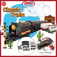 Classic Electric Train Toys Children's Electric Railway Track Train Set Transportation Building Main