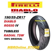 PIRELLI DIABLO ROSSO 4 190/55-17 TUBELESS 190/55-ZR17 RADIAL 75W