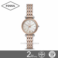 FOSSIL ES4649 Carlie Mini Two-Tone Stainless Steel Woman's Watch (OFFICIAL FOSSIL WARRANTY)