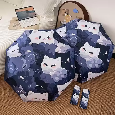 Pocket Women's Umbrella UV Resistant Sun Umbrella Fully Automatic Portable Sunshade Umbrella Sunny a