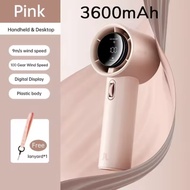 JISULIFE Pro1S (FA53) Handheld Fan 5000mAh USB Rechargeable 100 Speeds15h Cooling with LED Digital D