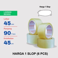 Flyhome Clear Duct Tape 100yard 2 Inch 48mm x 100yard 100 Yard Eco - 1 Slop (6 Pcs)