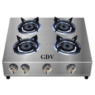 GDV 4-Burner Stainless Steel Square Industrial Gas Stove - Genuine Product