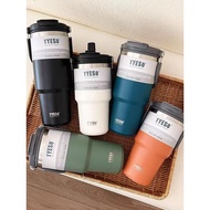 Beixiju-SG STOCK 600/750/900ML Thermos Cup With Handle Tumbler Cup with Straw Vacuum Water Bottle Cool Ice Cup 304 Stainless Steel Insulated Tumbler Hot And Cold Thermoflask Cover