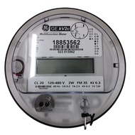GE/ALCARA Electric Meter CT Rated Single Phase 2 Wire 120V-480VAC KWH  -  KV2C FM3S