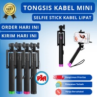 HP Black Mini Cable Selfie Stick Foldable Cable Android Phone Ios