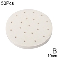 50PCS Steamer Paper Round Paper Pad 7.5/10/20/24/26cm Non-stick Sum Pad Fryer Steaming Dim Baking Steamer Paper Paper Oil Paper Paper Air Pad Z9Q2