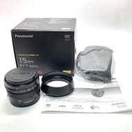 Panasonic Leica DG Summilux 15mm F1.7 ASPH. 鏡頭(2026年1月購買）