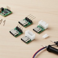 10/20pcs USB 3.1 Type-C Female to 2.54mm DIP 4-Pin Male Adapter Board, High Current PCB Test Socket 