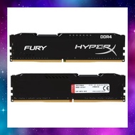 8 GB RAM PC (แรมพีซี) DDR4/2133 KINGSTON HYPERX (HX421C14FBK2/8) 4X2 FURY BLACK ใช้งานปกติ ประกันLT