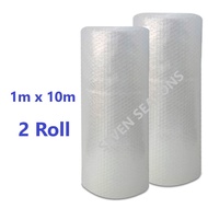 2 ROLL - AIR BUBBLE WRAP SINGLE LAYER 1m X 10m TWIN PACK