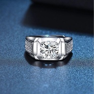 Full diamond open ring for men, adjustable open ring