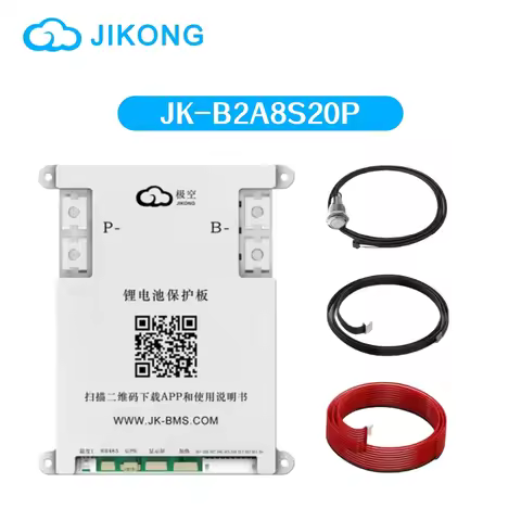 JK BMS B2A8S20P Smart Active BMS 4S-8S Li-ion Lifepo4 LTO 12V 24V Battery 2A Balance Current 200A Ch