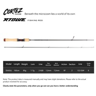 BEARKING RTBLUE CORTEZ Micro Lure Fishing Rod 163cm Ultralight Carbon Rod 2pcs 1-7g Spinning Baitcas