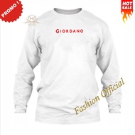 MERAH Giordano/ Distro T-Shirt Giordano Premium Distro T-Shirt Long Sleeve - Red