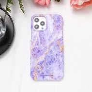 iPhone / Samsung 紫色沙金紋雲石紋 半包硬殼 手機殼【客製】