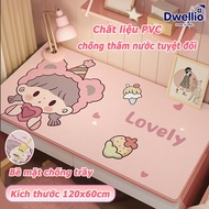 Oil-proof PU leather table mat 120x60cm, waterproof, easy to clean, protects office dining table, du