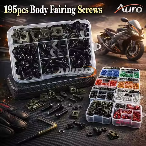 195PCS Motorcycle Fairing Bolts Screws Kit For KAWASAKI KLE650 KLE 650 NINJA SE SX H2SE H2SX H2 H2R 