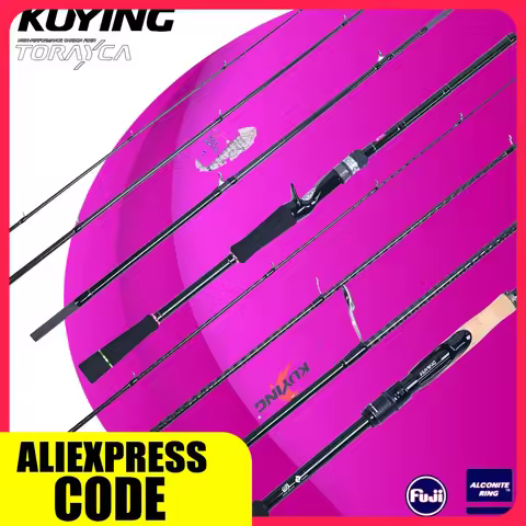 KUYING CULTER GAME Mini 4 Sections 8'3" 2.53m M Pocket Travel Spinning Casting FUJI A Ring Carbon Fi